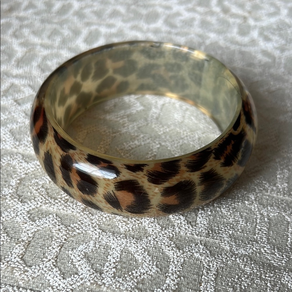 Leopard Print Bangle Bracelet